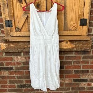 Corey P white cotton mini sundress.